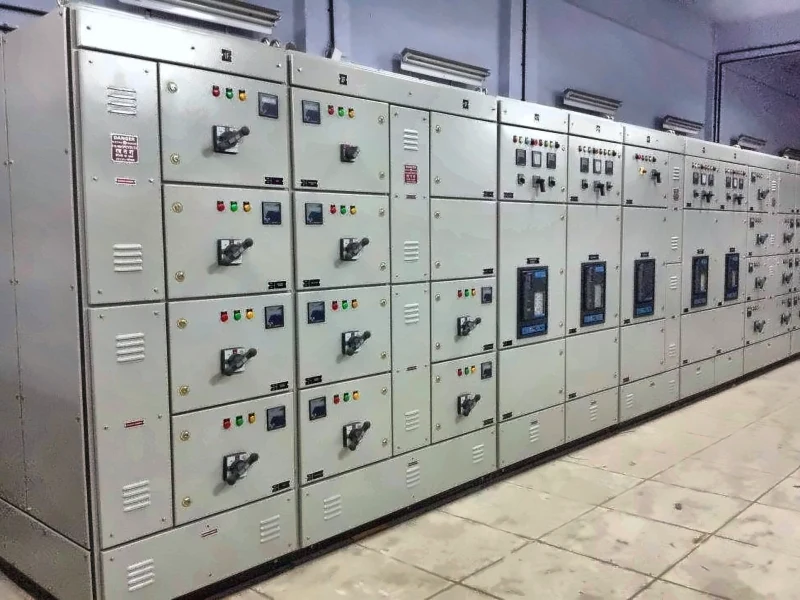 Busbar and switchgear assembly inside a power control centre at the Urmi Technologies works